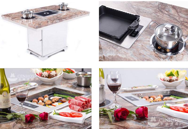 Indoor Stovetop Restaurant BBQ Grill-on-the-table-CENHOT