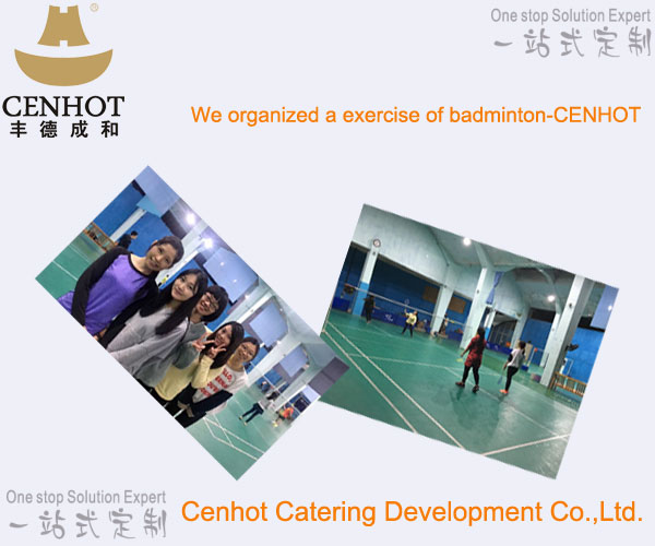 We organized playing badminton-CENHOT
