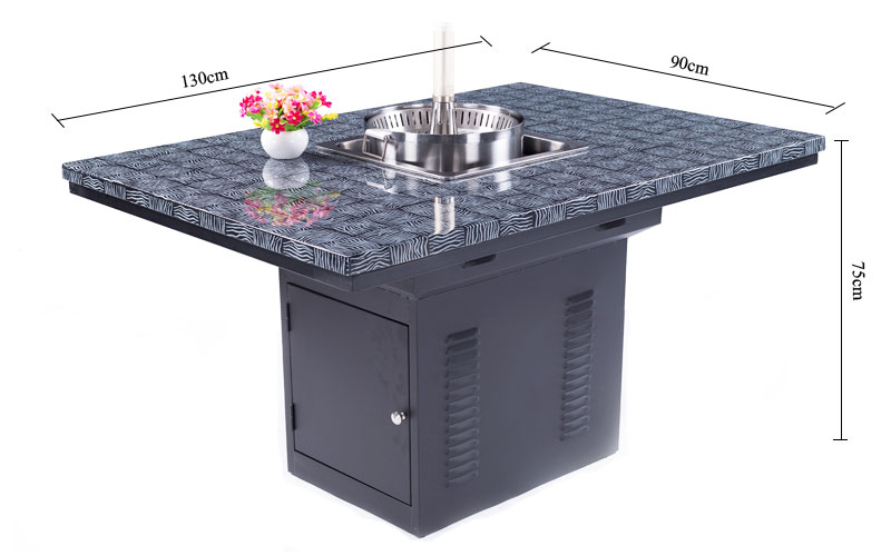 Commercial Dining Table Restaurant Hot Pot Table's size-CENHOT