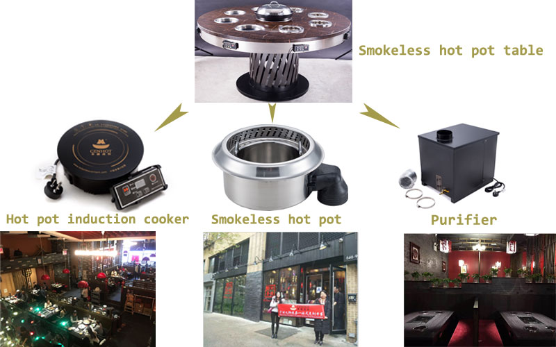 smokeless-hot-pot-with-the-purifier-equipment-in-the-restaurant-CENHOT