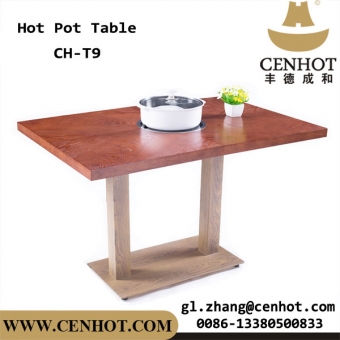 горячая продажа деревянная столешница и стол для настольного стола с металлическим столом для ресторана