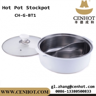stockpot разделенный внутренний горшок hotpot из нержавеющей стали с пластмассовой оболочкой