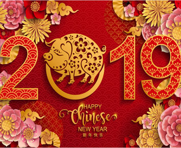 Happy китайский Новый год - год свиньи - CENHOT